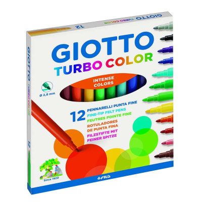 ROTULADOR ESCOLAR GIOTTO TURBO COLOR 12 COLORES