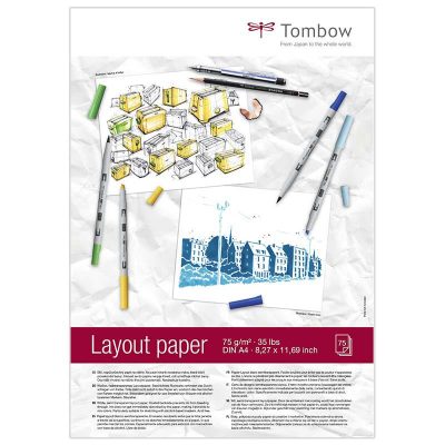 BLOC DIBUJO TOMBOW LAYOUT PAPER A4 75GR 75H