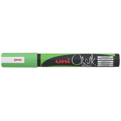 ROTULADOR DE TIZA LÍQUIDA UNI CHALK PWE-5M VERDE