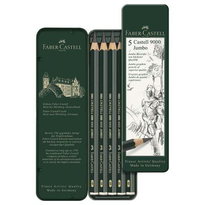 ESTUCHE FABER CASTELL 9000 JUMBO 5 LAPICES 119305