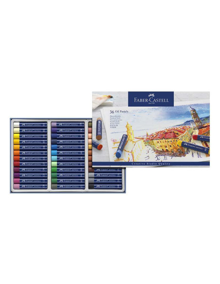 TIZA PASTEL GRASO FABER CASTEL 36 COLORES 127036
