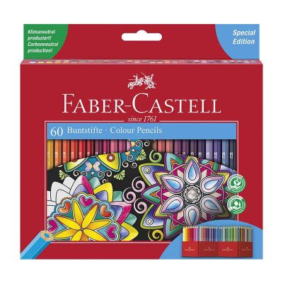 LAPIZ FABER CASTELL ESCOLAR CAJA 60 COLORES 111260