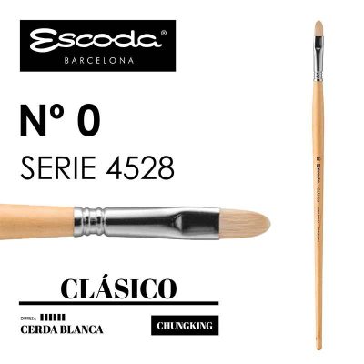 PINCEL ESCODA SERIE 4528 PLANO L/GATO CERDA No0