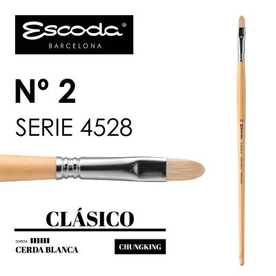 PINCEL ESCODA SERIE 4528 PLANO L/GATO CERDA No2