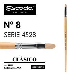 PINCEL ESCODA SERIE 4528 PLANO L/GATO CERDA No8