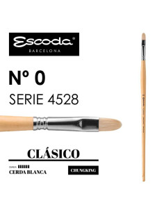 PINCEL ESCODA SERIE 4528 PLANO L/GATO CERDA Nº0