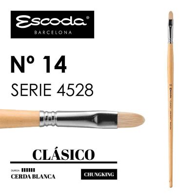 PINCEL ESCODA SERIE 4528 PLANO L/GATO CERDA No14