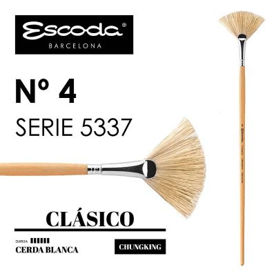 PINCEL ESCODA SERIE 5337 PLANO ABANICO CERDA No4