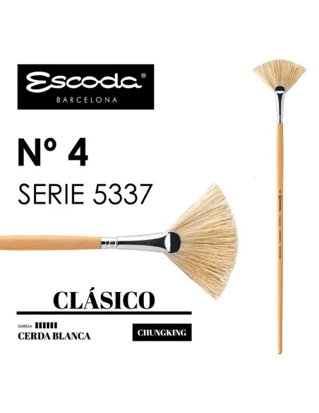 PINCEL ESCODA SERIE 5337 PLANO ABANICO CERDA Nº4