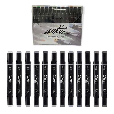 ROTULADOR ALEX BOG ARTIST SET 12 COLORES GREY