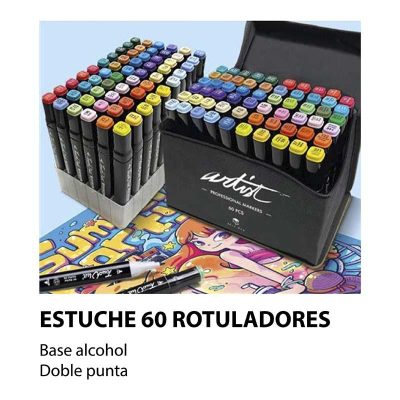 ROTULADOR ALEX BOG ARTIST ESTUCHE 60 COLORES