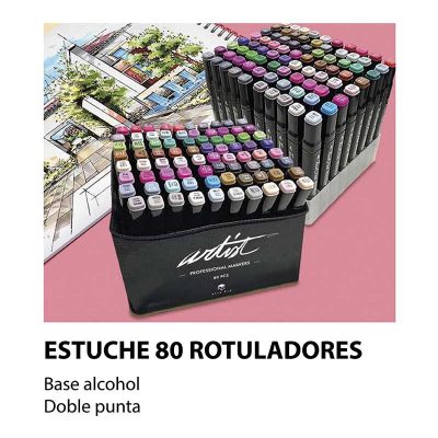 ROTULADOR ALEX BOG ARTIST ESTUCHE 80 COLORES