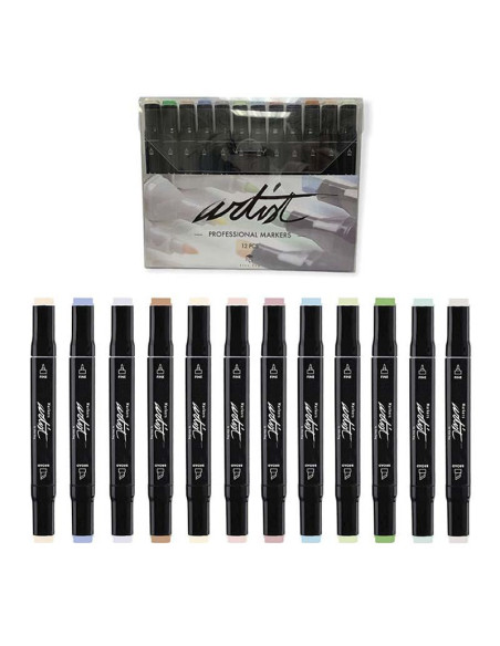 ROTULADOR ALEX BOG ARTIST SET 12 COLORES PASTEL