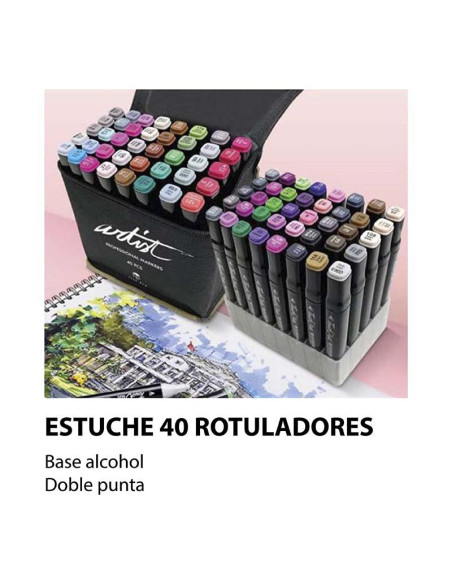 ROTULADOR ALEX BOG ARTIST ESTUCHE 40 COLORES