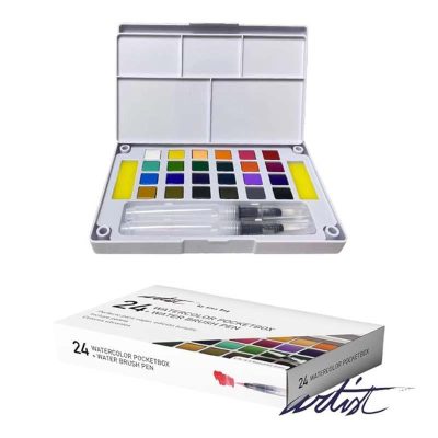 ACUARELAS ALEX BOG CAJA POCKETBOX ARTIST 24 PIEZAS
