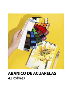 ACUARELAS ALEX BOG ABANICO PROFESIONAL 42 COLORES