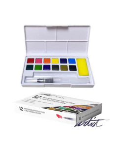 ACUARELAS ALEX BOG CAJA POCKETBOX ARTIST 12 PIEZAS