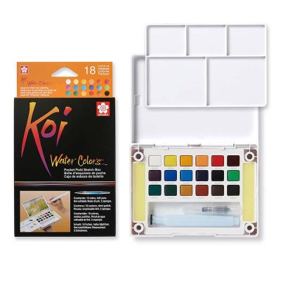 ACUARELA SAKURA KOI CAJA 18 COLORES