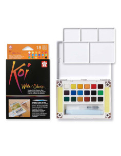 ACUARELA SAKURA KOI CAJA 18 COLORES