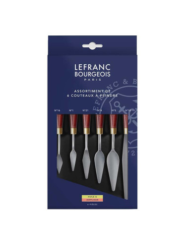 ESPATULAS METALICAS LIQUITEX BLISTER 6 UDS SURTIDA