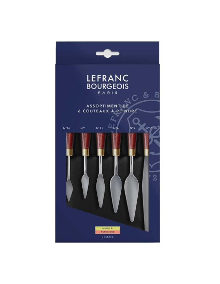 ESPATULAS METALICAS LIQUITEX BLISTER 6 UDS SURTIDA