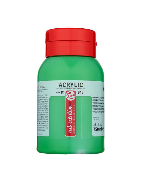 ACRILICO TAC 750 ML VERDE PERMANENTE CLARO 618