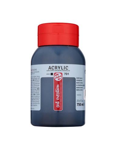 ACRILICO TAC 750 ML NEGRO MARFIL 701