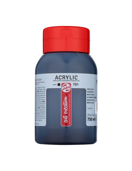 ACRILICO TAC 750 ML NEGRO MARFIL 701