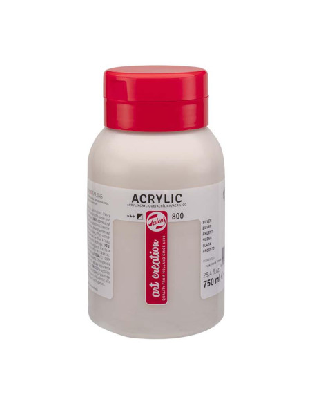 ACRILICO TAC 750 ML PLATA 800