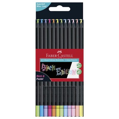 LAPICES FABER CASTELL BLACK EDITION PAST NEON C/12