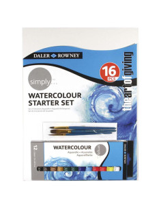 SET ACUARELAS SIMPLY DALER ROWNEY 16 PIEZAS