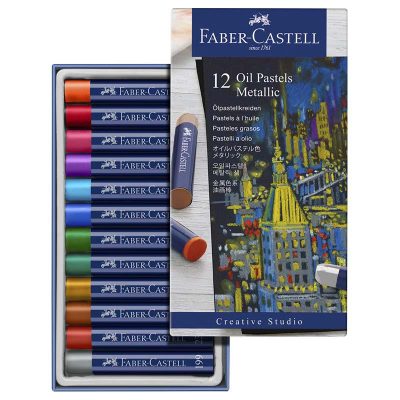TIZA PASTEL FABER CASTEL C/12 COLORES METAL 127014