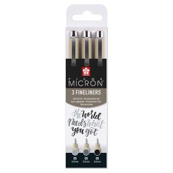 ROTULADOR SAKURA PIGMA MICRON 05 3 GRISES POXSDK3B