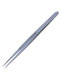 PINZA RECTA LISA DE ACERO INOXIDABLE