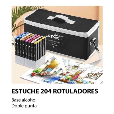 ROTULADOR ALEX BOG ARTIST ESTUCHE 204 COLORES