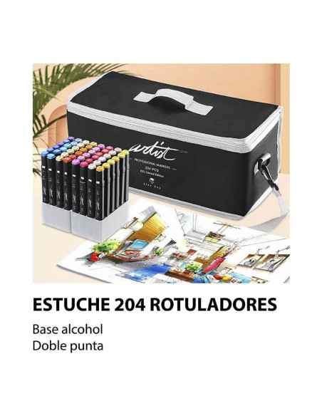ROTULADOR ALEX BOG ARTIST ESTUCHE 204 COLORES
