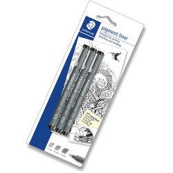 ROTULADOR CALIBRADO STAEDTLER BLISTER 3 UDS NEGRO