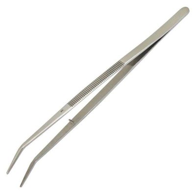 PINZA CURVA LISA DE ACERO INOXIDABLE