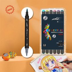 ROTULADOR ACRILICO ALEX BOG 2 PUNTAS 12 COLORES