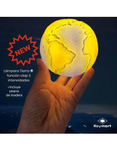 LUZ GLOBO TERRAQUEO 15CM CLAP USB