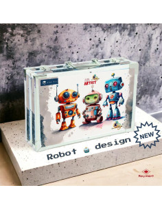 MALETIN ARTISTA LITTLE ARTIST ROBOTS 145 PIEZAS 2