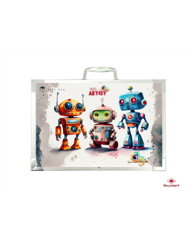 MALETIN ARTISTA LITTLE ARTIST ROBOTS 145 PIEZAS
