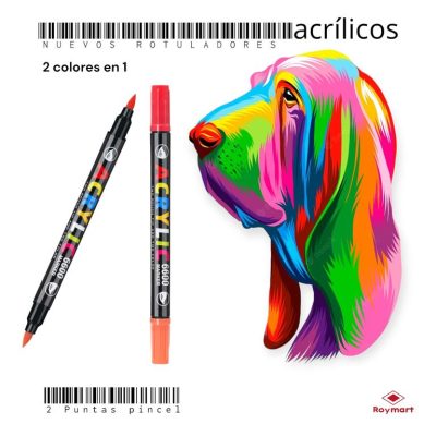 ROTULADOR ACRILICO ALEX BOG 2 EN 1 36 PIEZAS