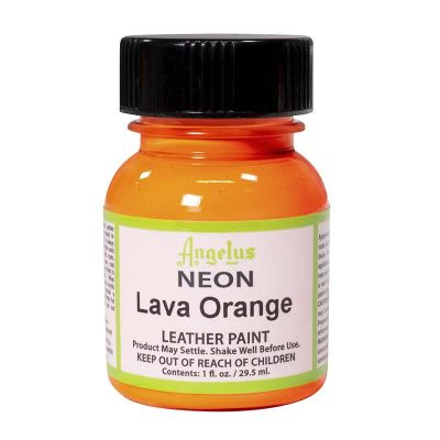 PINTURA CUERO NEON ANGELUS 29 5ml LAVA ORANGE