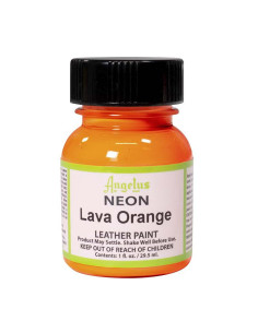 PINTURA CUERO NEON ANGELUS 29 5ml LAVA ORANGE