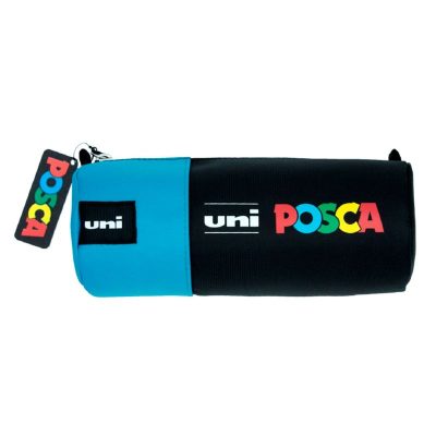 PORTATODO POSCA CILINDRICO AZUL/NEGRO