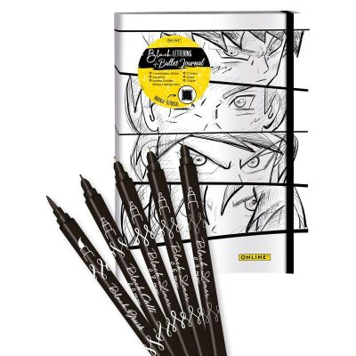 SET MANGA ONLINE ROTULADORES LETTERING Y CUADERNO