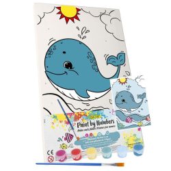 LIENZO ONLINE 29X19CM PINTAR POR NUMEROS BALLENA