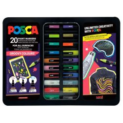 ROTULADOR POSCA MALETA 20 PIEZAS GROOVY COLOURS