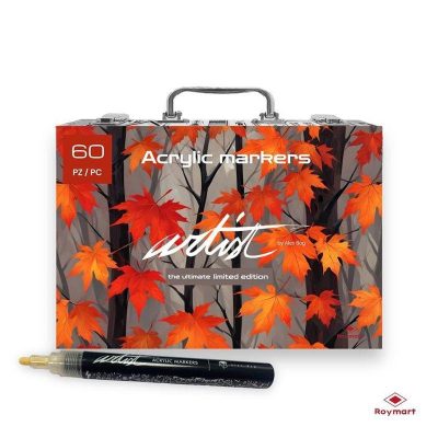 ROTULADOR ACRILICO ALEX BOG 5MM MALETIN 60 COLORES